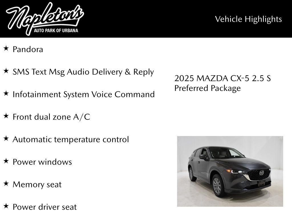 new 2025 Mazda CX-5 car, priced at $28,820