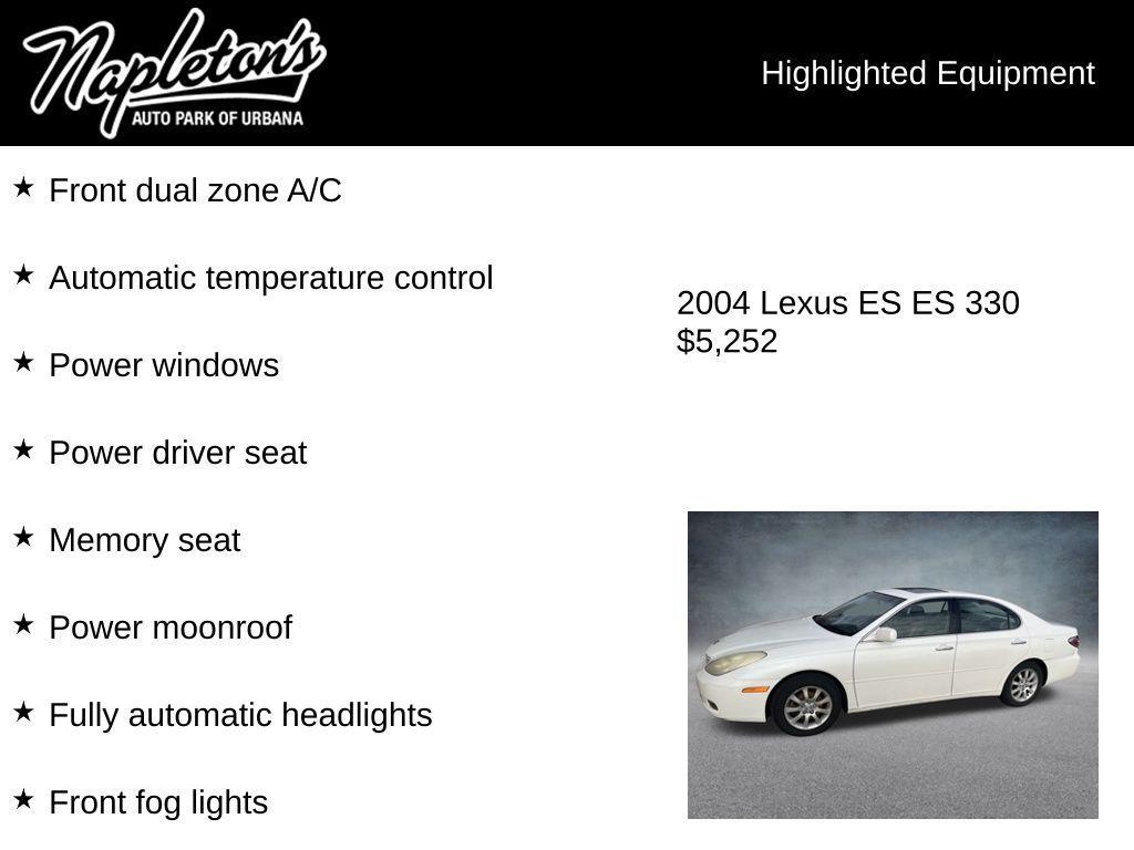 used 2004 Lexus ES 330 car, priced at $5,252
