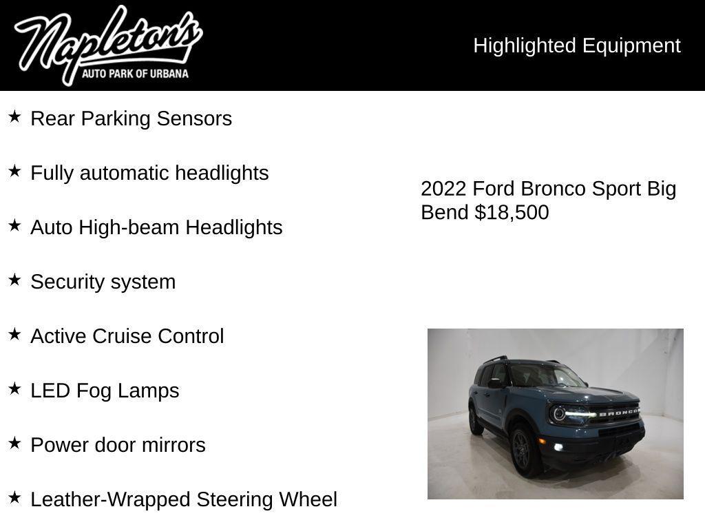 used 2022 Ford Bronco Sport car, priced at $18,500