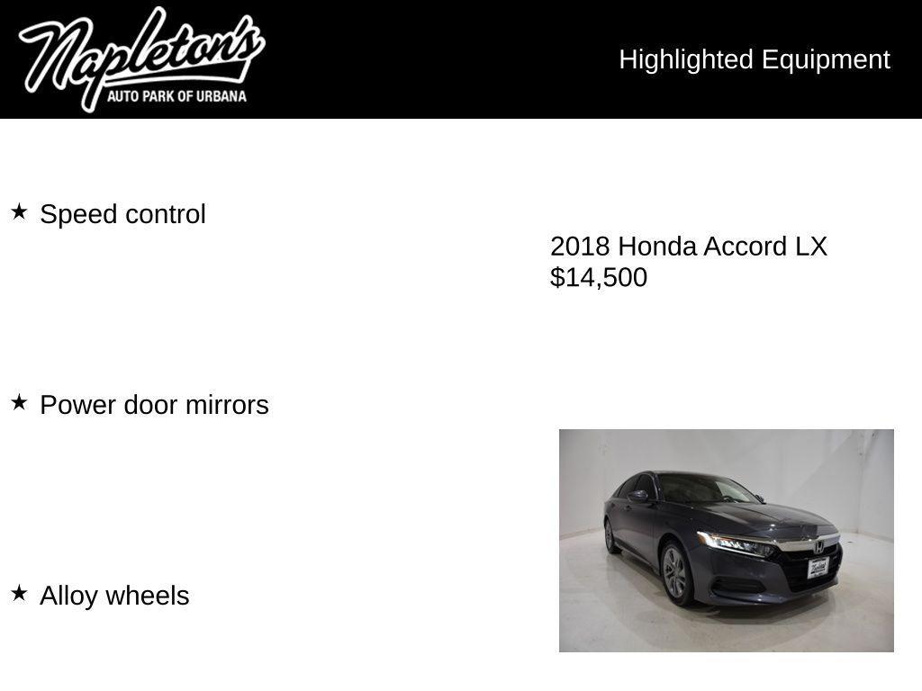 used 2018 Honda Accord car, priced at $14,500