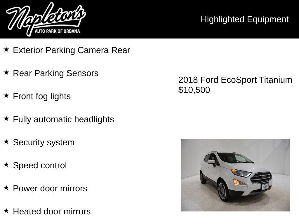 used 2018 Ford EcoSport car, priced at $10,500