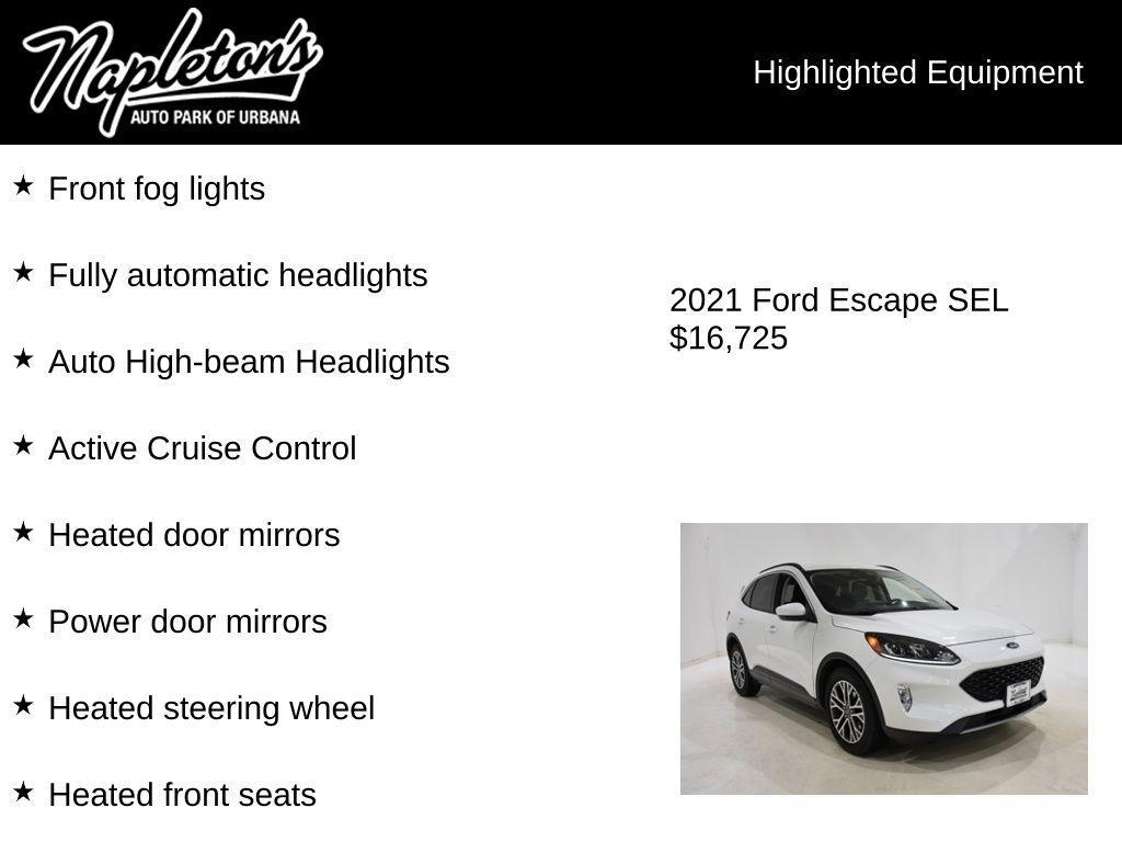 used 2021 Ford Escape car, priced at $16,725