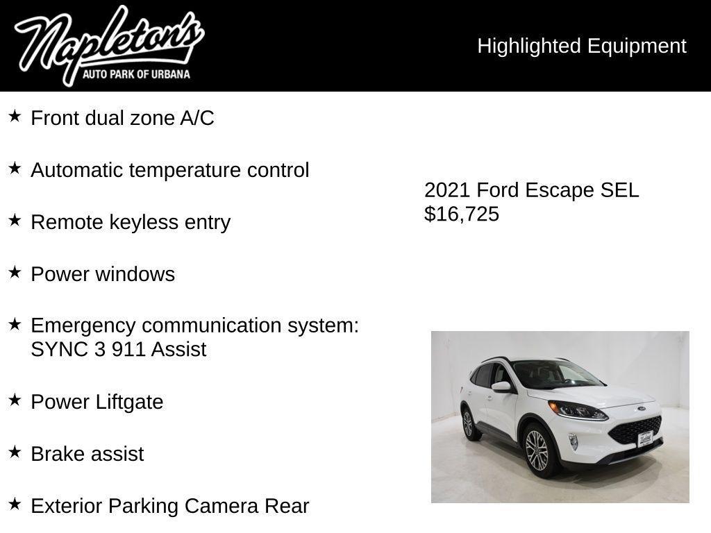 used 2021 Ford Escape car, priced at $16,725