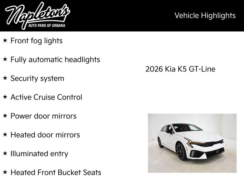 new 2026 Kia K5 car, priced at $28,954