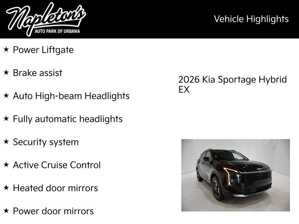 new 2026 Kia Sportage Hybrid car, priced at $34,438