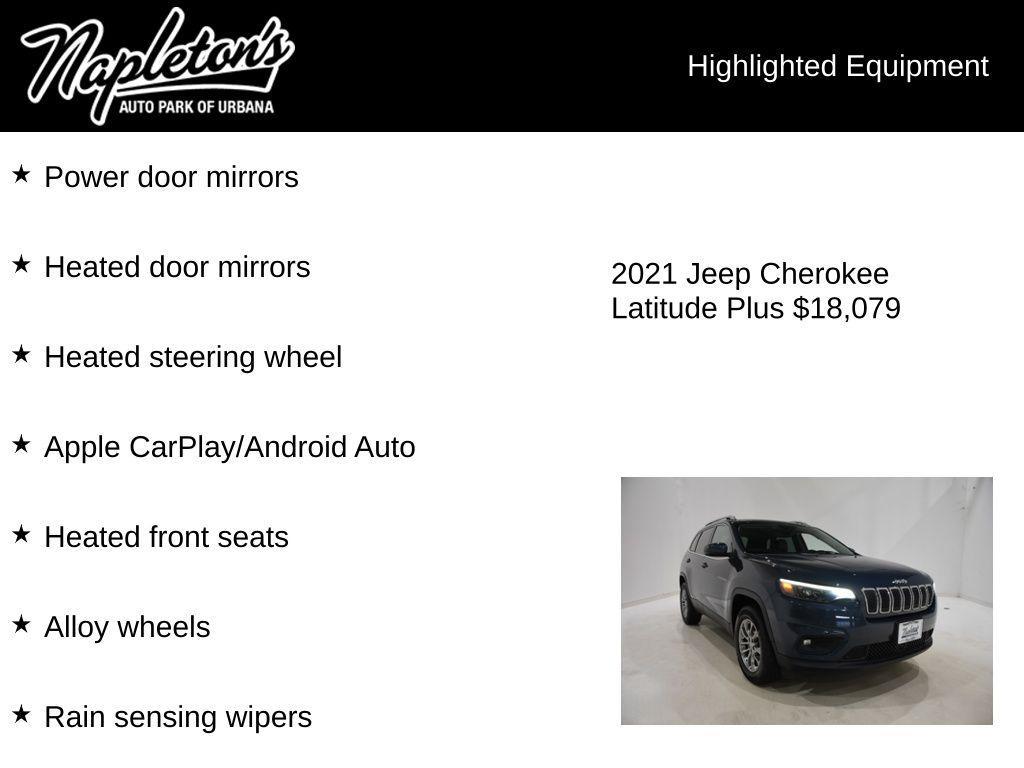 used 2021 Jeep Cherokee car, priced at $18,079