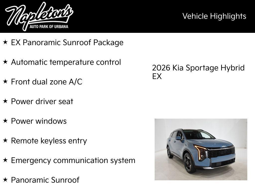 new 2026 Kia Sportage Hybrid car, priced at $34,422