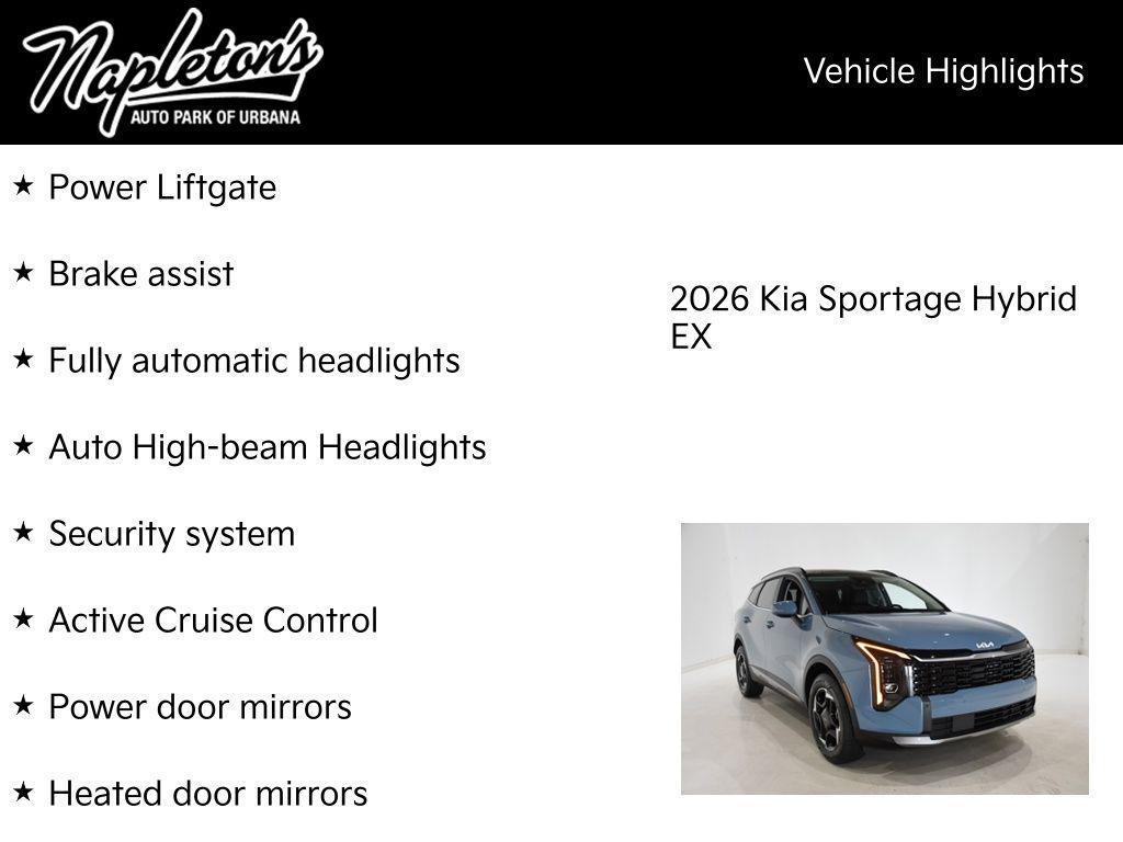 new 2026 Kia Sportage Hybrid car, priced at $34,422
