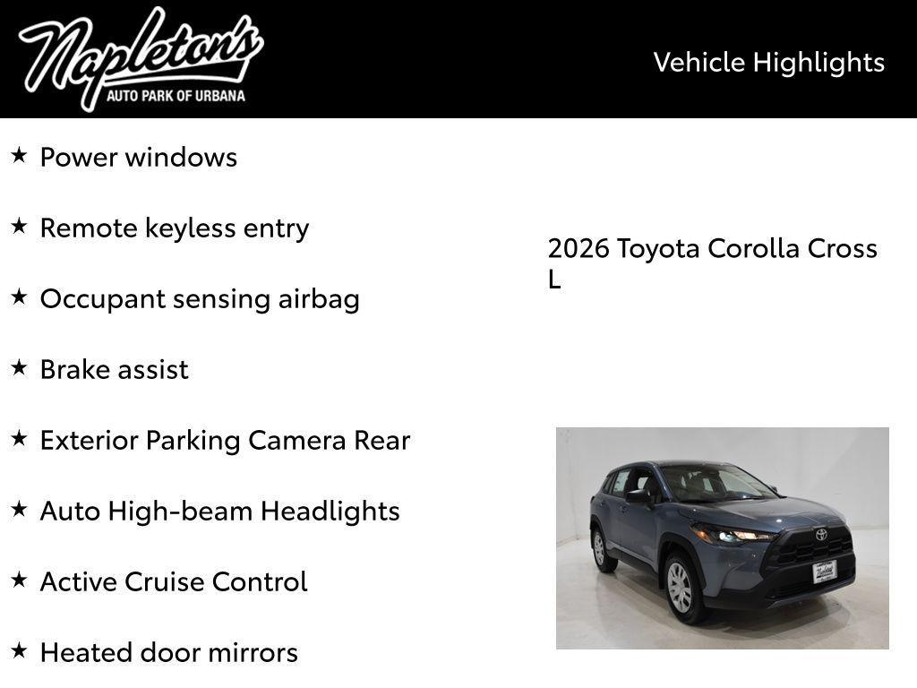 new 2026 Toyota Corolla Cross car, priced at $27,631