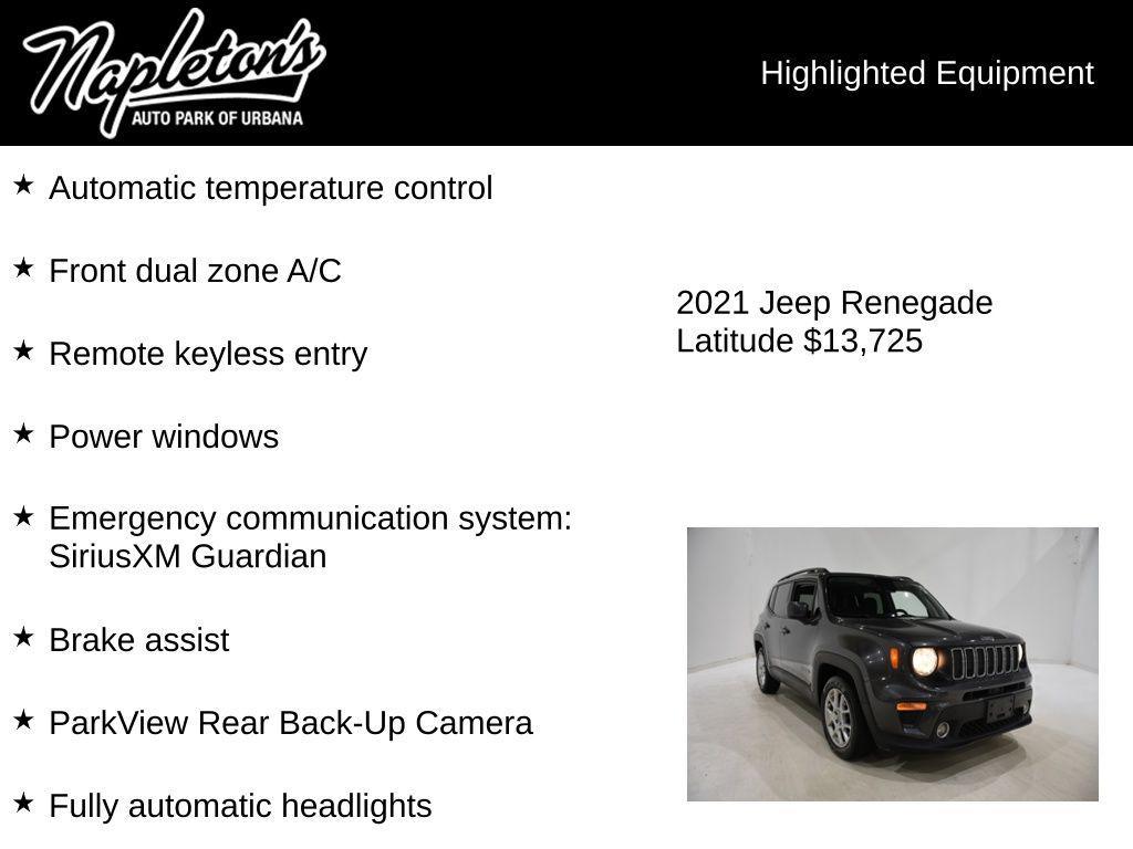 used 2021 Jeep Renegade car, priced at $13,725