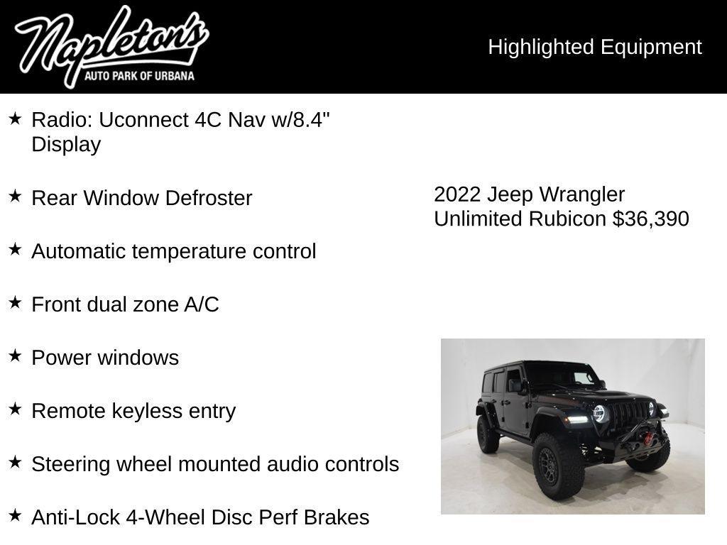 used 2022 Jeep Wrangler Unlimited car, priced at $36,390