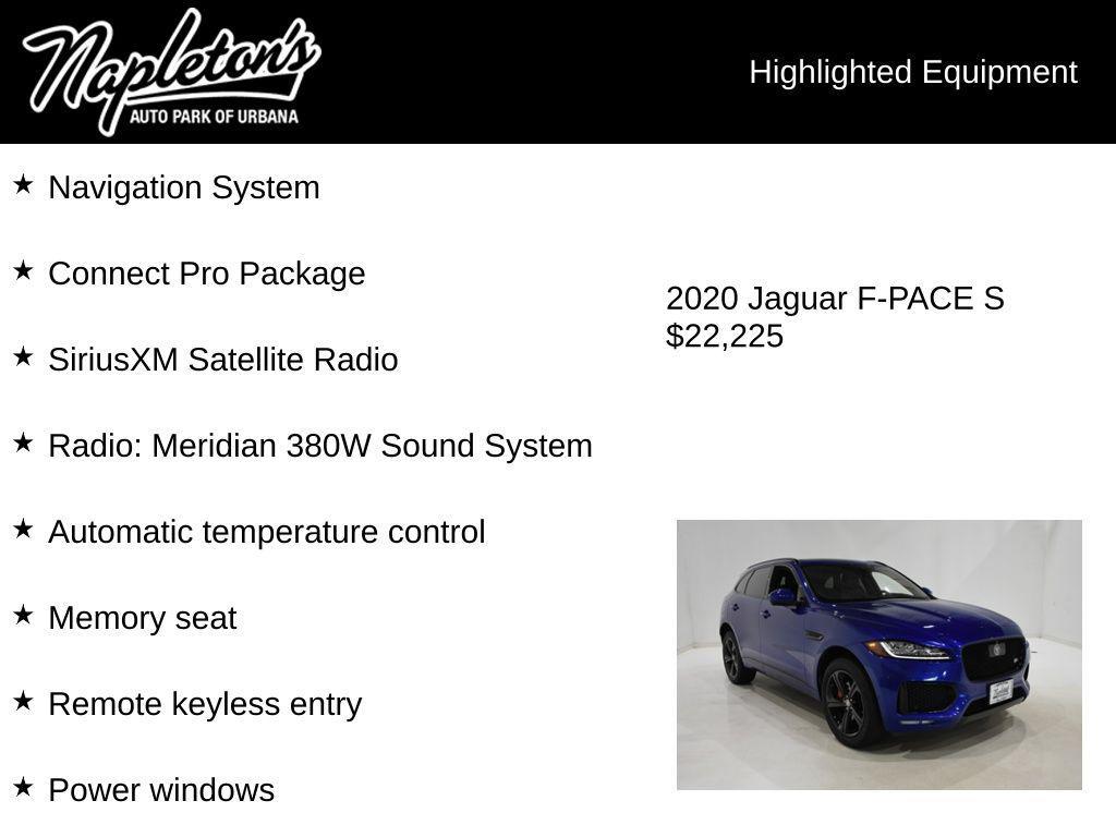 used 2020 Jaguar F-PACE car, priced at $22,637