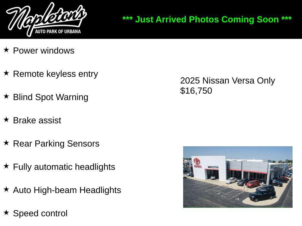used 2025 Nissan Versa car, priced at $16,750