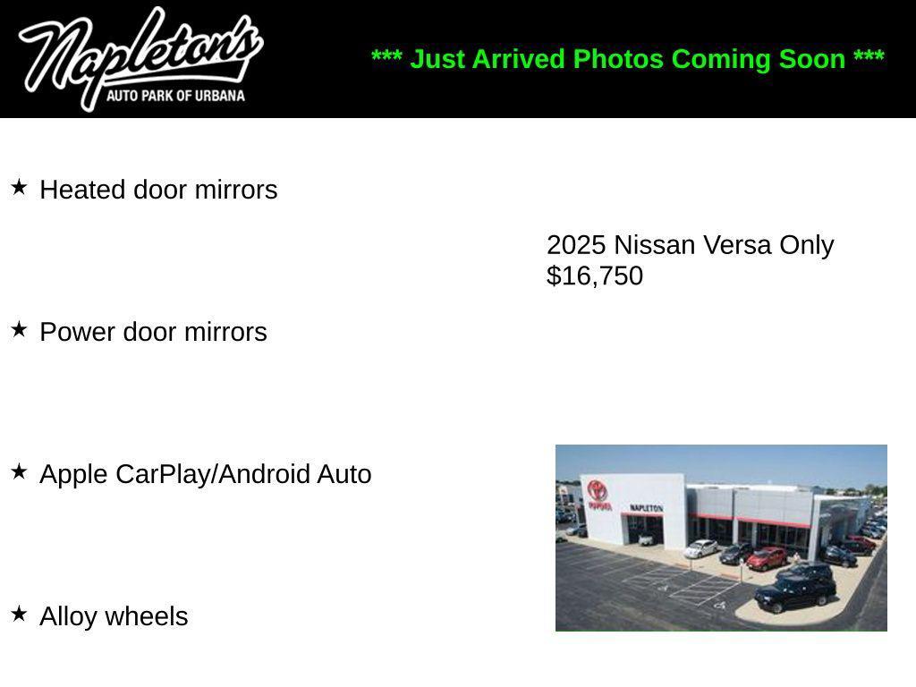 used 2025 Nissan Versa car, priced at $16,750
