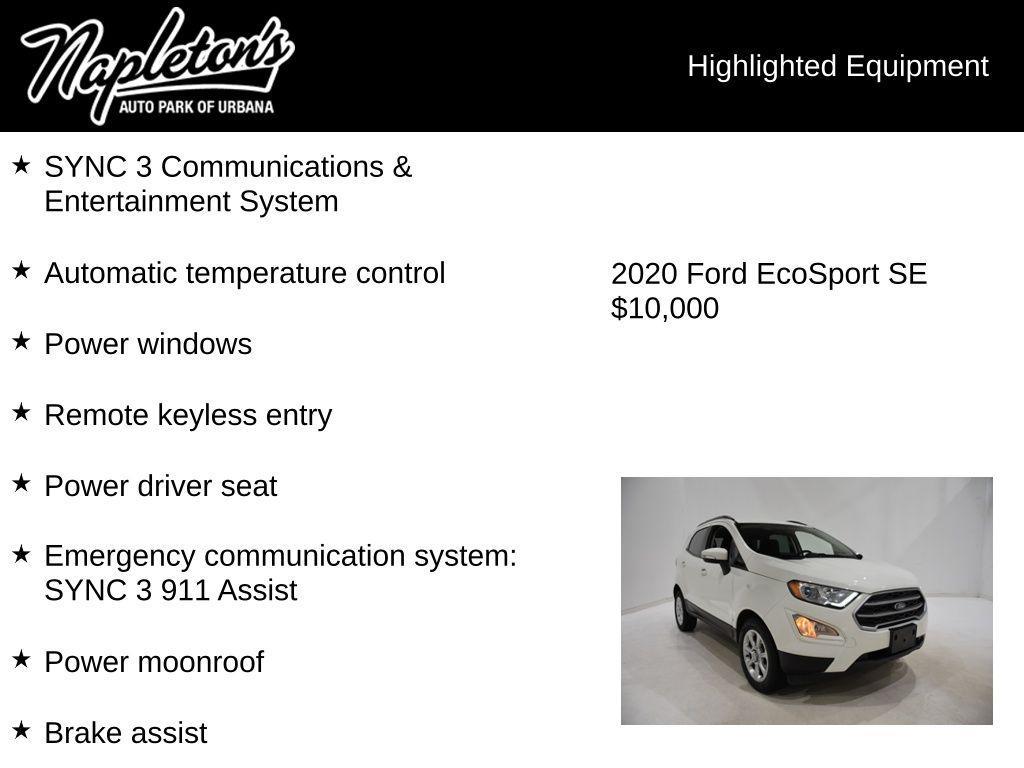 used 2020 Ford EcoSport car, priced at $10,162