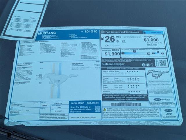 new 2026 Ford Mustang car, priced at $34,910