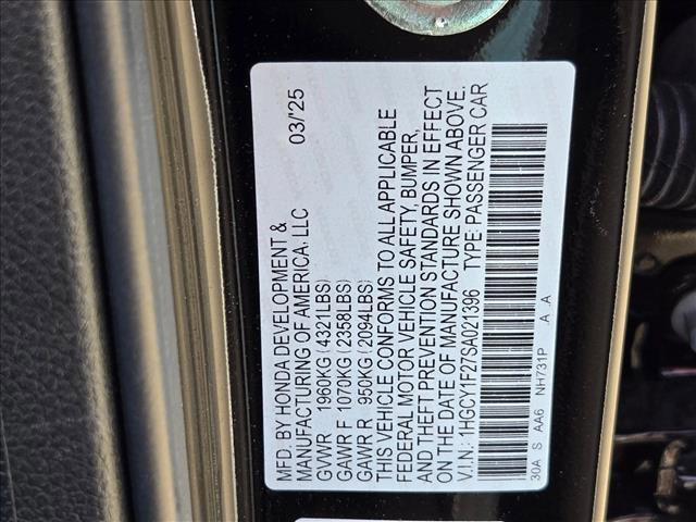 used 2025 Honda Accord car, priced at $26,220
