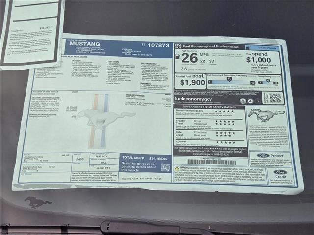 new 2026 Ford Mustang car, priced at $33,955