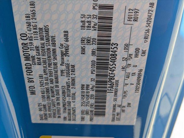 new 2025 Ford Mustang car, priced at $78,185