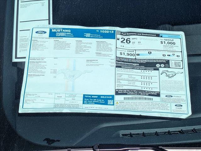 new 2026 Ford Mustang car, priced at $34,495