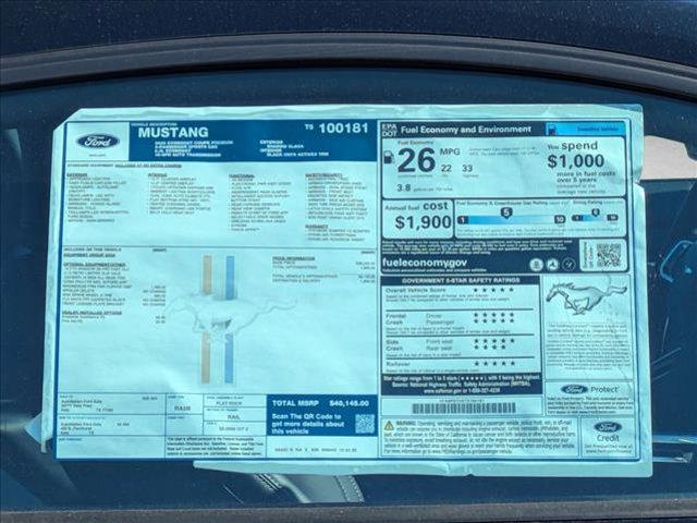 new 2026 Ford Mustang car, priced at $37,995