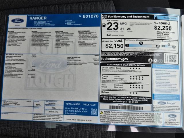 new 2026 Ford Ranger car, priced at $40,670