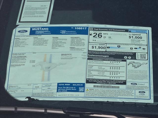 new 2026 Ford Mustang car, priced at $33,455