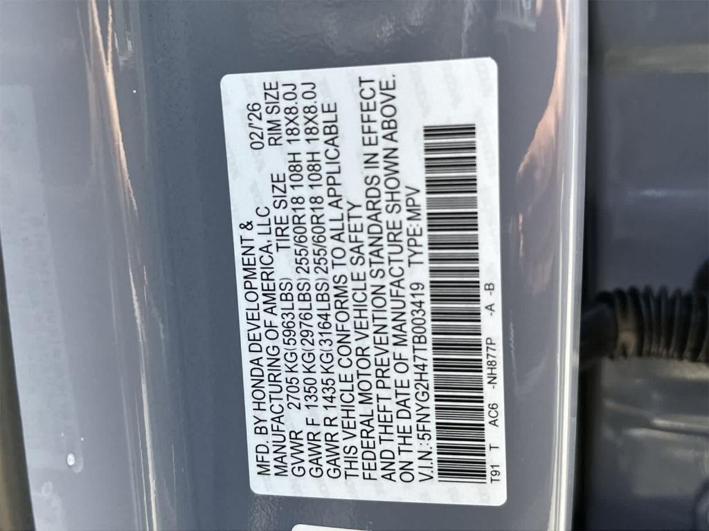 new 2026 Honda Pilot car, priced at $44,534