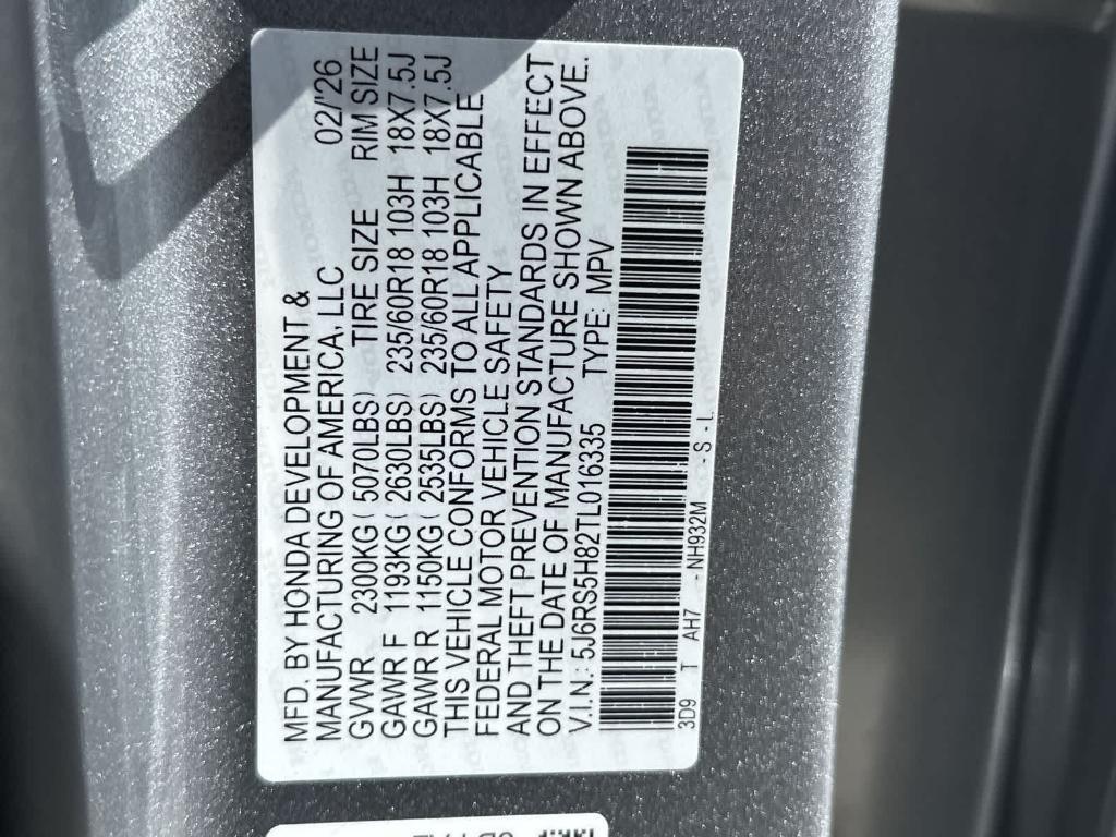 new 2026 Honda CR-V Hybrid car, priced at $38,437