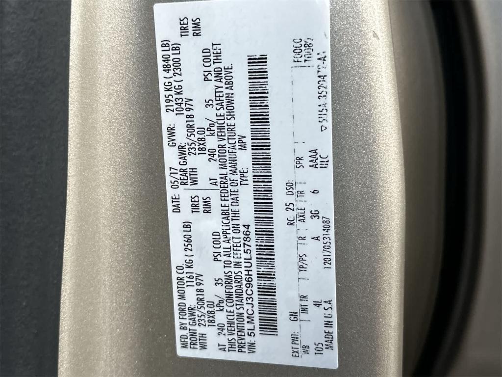 used 2017 Lincoln MKC car, priced at $12,577