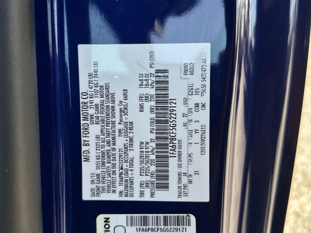 used 2016 Ford Mustang car, priced at $24,822