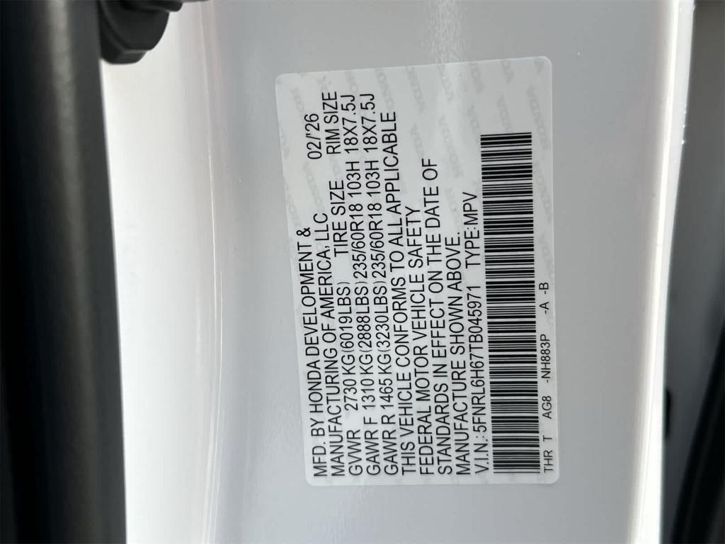 new 2026 Honda Odyssey car, priced at $42,365