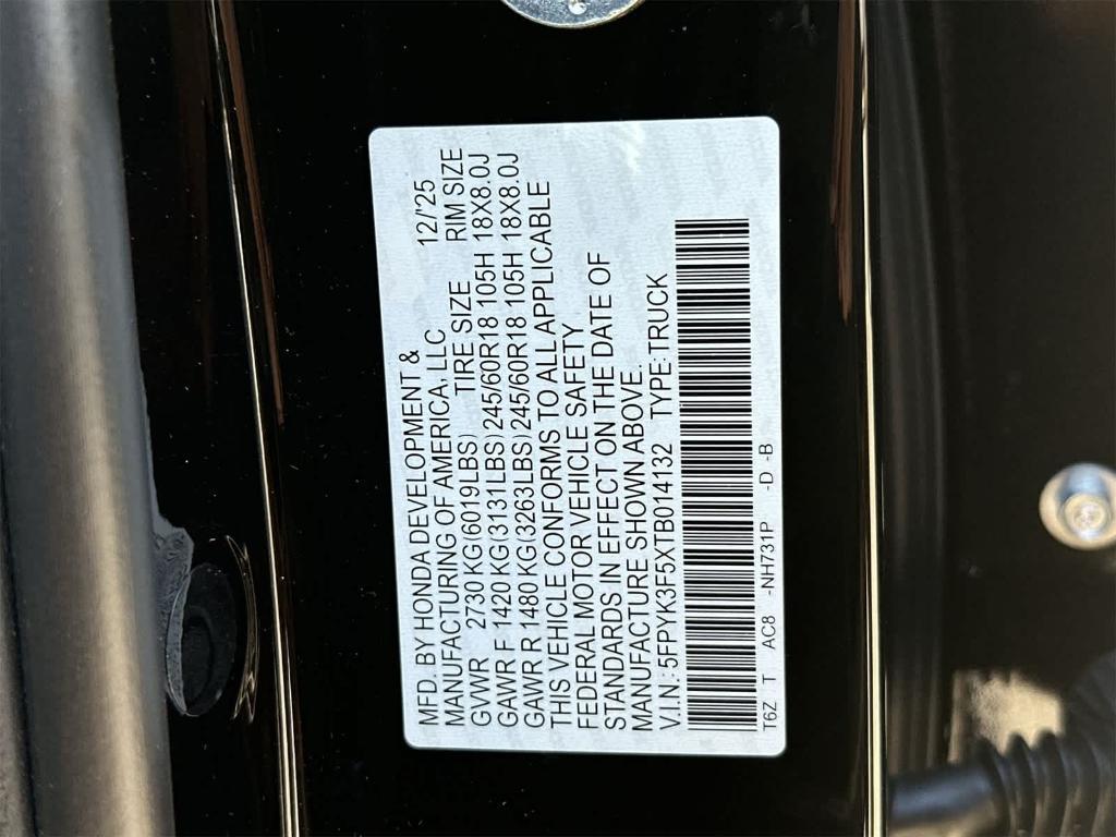 new 2026 Honda Ridgeline car, priced at $42,490