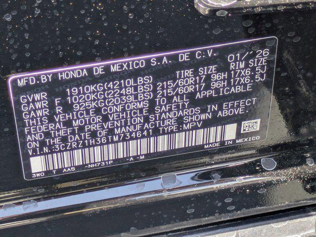 new 2026 Honda HR-V car, priced at $27,027