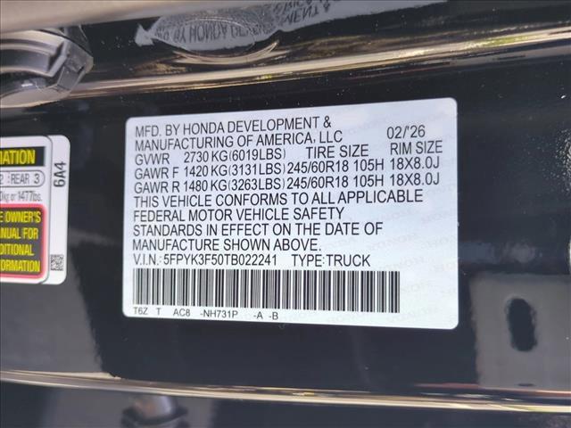 new 2026 Honda Ridgeline car, priced at $42,694