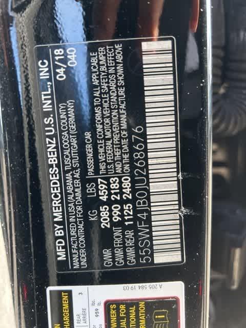 used 2018 Mercedes-Benz C-Class car, priced at $17,495