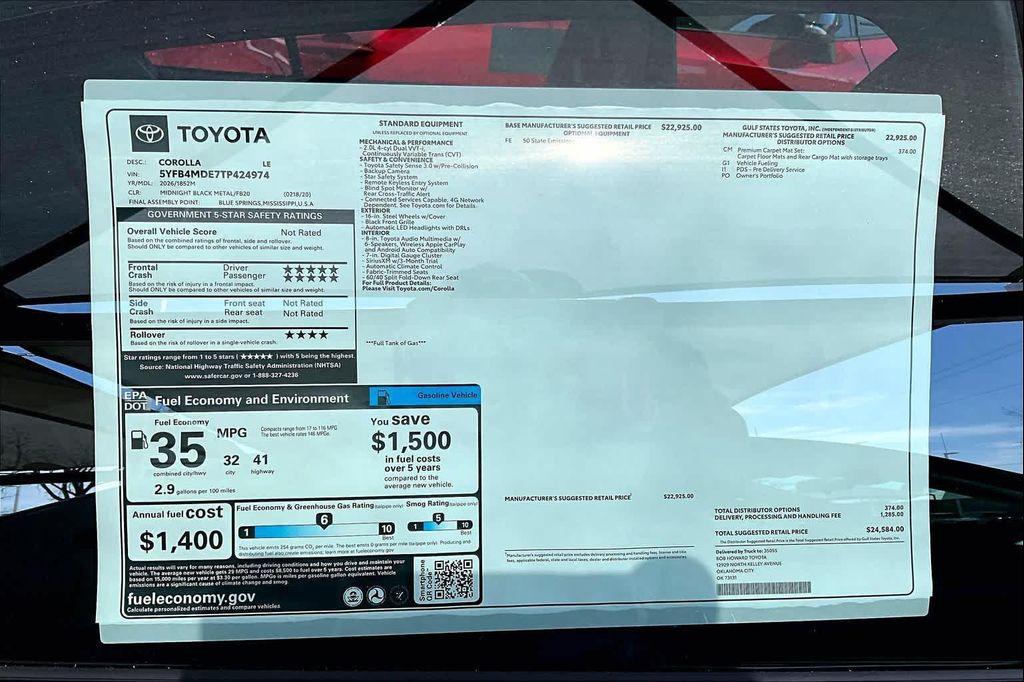 new 2026 Toyota Corolla car, priced at $23,677