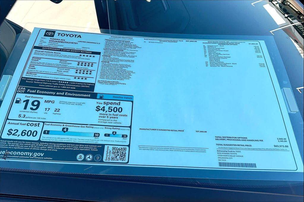 new 2026 Toyota Tundra car, priced at $57,069