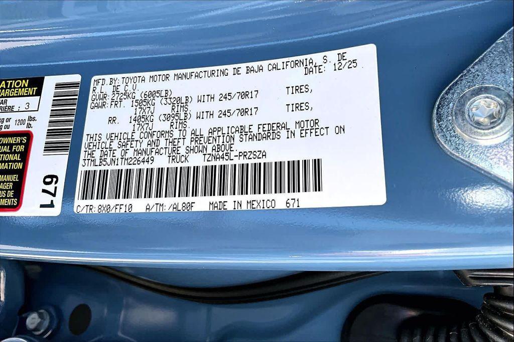 new 2026 Toyota Tacoma car, priced at $43,413