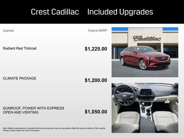 new 2025 Cadillac CT4 car, priced at $43,765