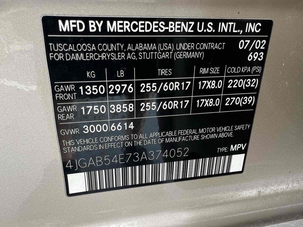 used 2003 Mercedes-Benz M-Class car, priced at $4,400