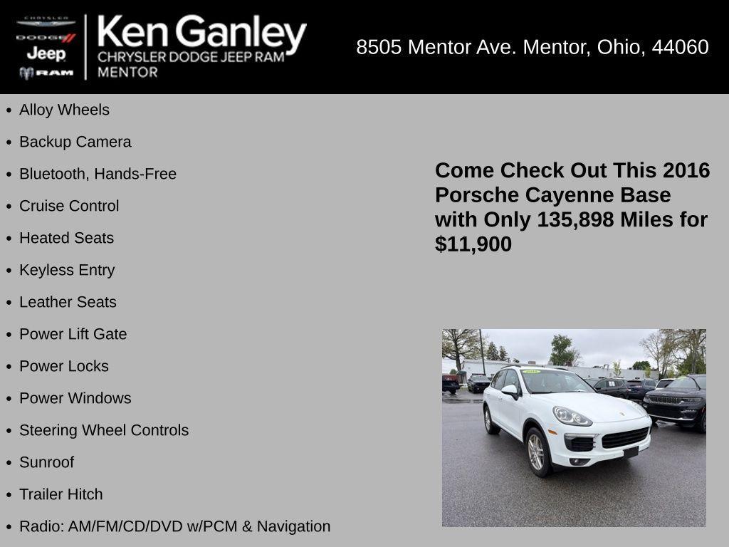 used 2016 Porsche Cayenne car, priced at $13,348