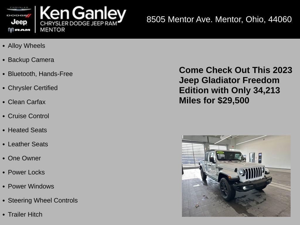 used 2023 Jeep Gladiator car, priced at $29,500