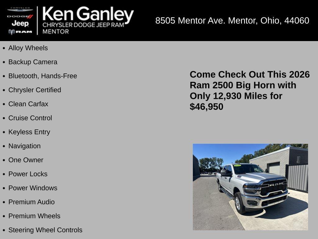 used 2026 Ram 2500 car, priced at $47,198