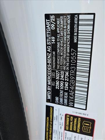 new 2026 Mercedes-Benz C-Class car, priced at $51,605