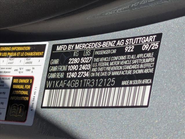 new 2026 Mercedes-Benz C-Class car, priced at $52,355