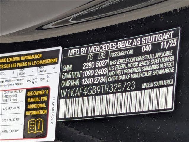 new 2026 Mercedes-Benz C-Class car, priced at $51,535