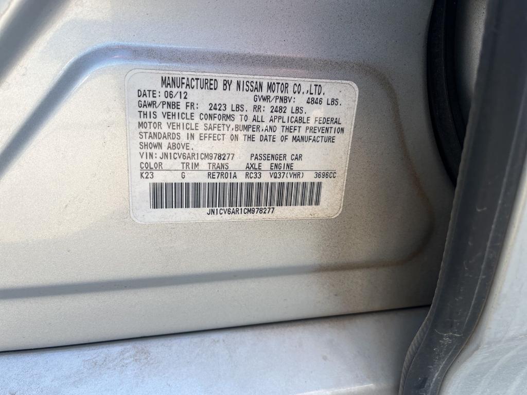 used 2012 INFINITI G37x car, priced at $11,118