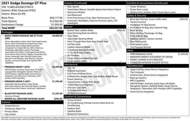 used 2021 Dodge Durango car, priced at $28,629