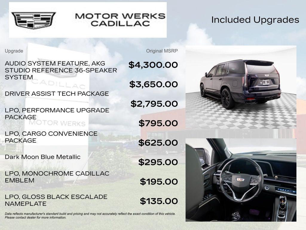 used 2021 Cadillac Escalade car, priced at $58,000